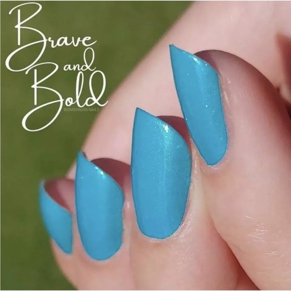 *Retired* Color Street: Brave and Bold | Teal Blue Shimmer Fall Summer Spring - Picture 2 of 10